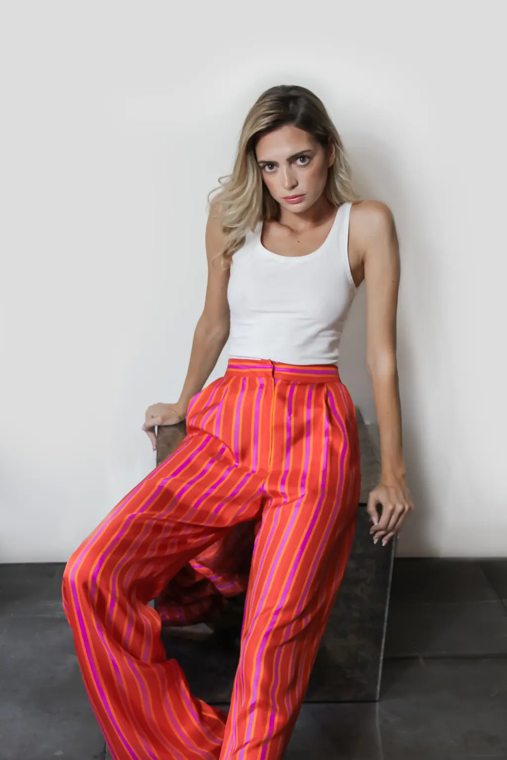 Pantalón estampado rayas